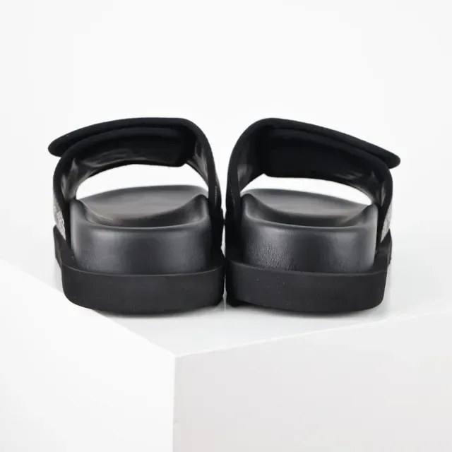 Louis Vuitton Black White Platform Sole Damier Monogram Mesh Slippers 8