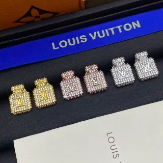 Louis Vuitton Bottle-Shaped Pavé Crystal Monogram Earrings