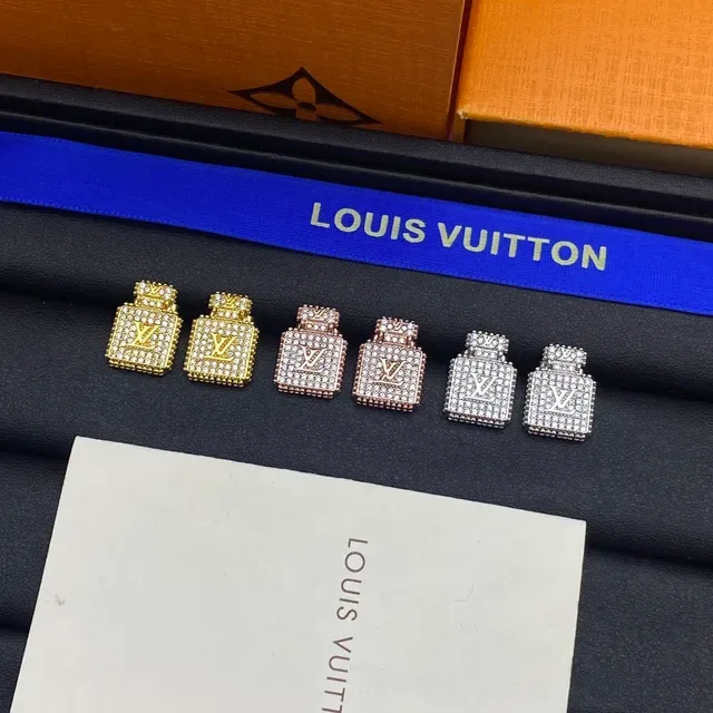 Louis Vuitton Bottle-Shaped Pavé Crystal Monogram Earrings 6