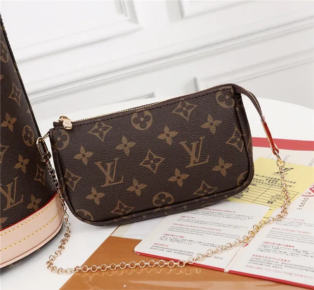 Louis Vuitton Brown Beige Monogram Canvas Cylindrical Silhouette Bucket Bag 3