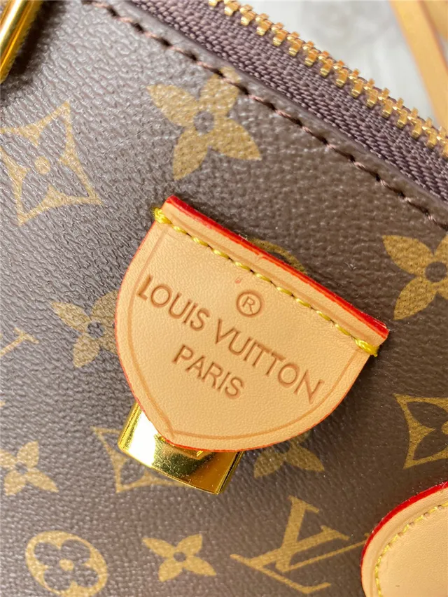 Louis Vuitton Marrón Beige Estructurado Top-Handle Monogram Lona Bolso Boston 6