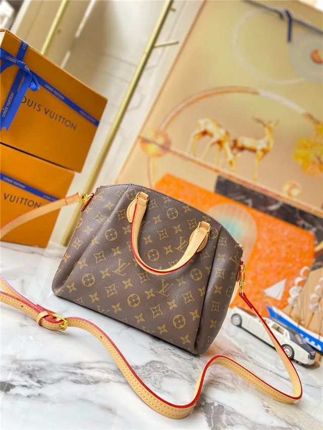 Louis Vuitton Marrón Beige Estructurado Top-Handle Monogram Lona Bolso Boston 8