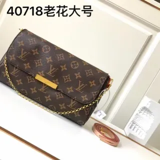 Louis Vuitton Brown Gold Monogram Coated Canvas Flap Closure Chain Bag