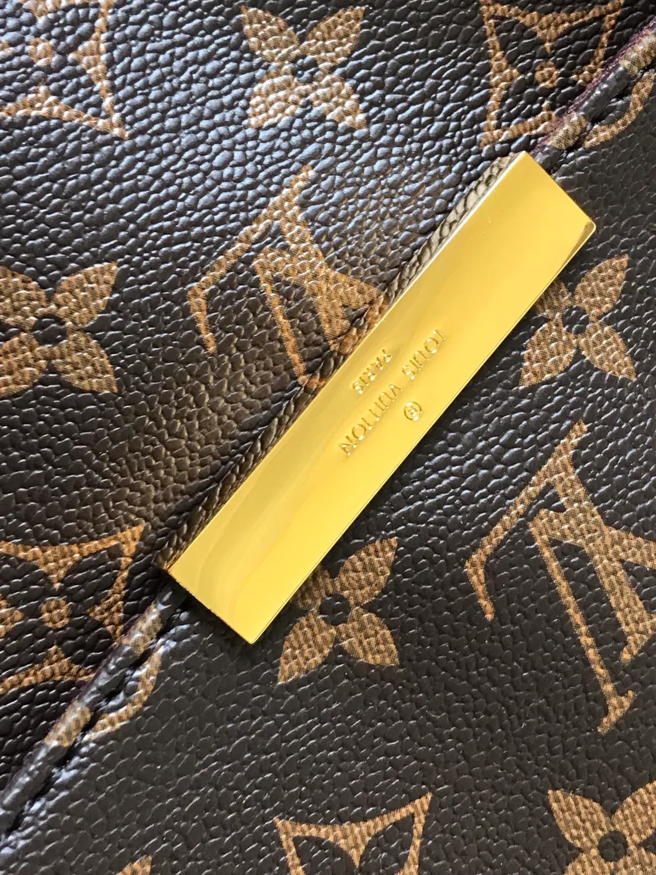 Louis Vuitton Brown Gold Monogram Coated Canvas Flap Closure Chain Bag 2