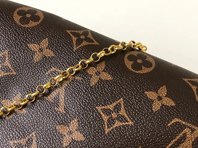 Louis Vuitton Brown Gold Monogram Coated Canvas Flap Closure Chain Bag 4