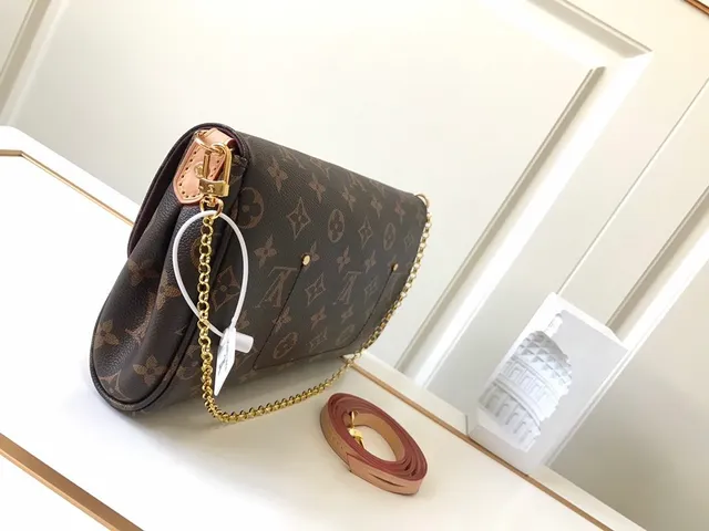 Louis Vuitton Brown Gold Monogram Coated Canvas Flap Closure Chain Bag 8