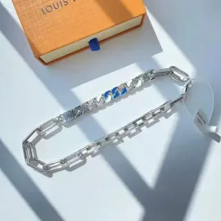 Louis Vuitton Chain Reaction Enamel and Pavé Crystal Necklace