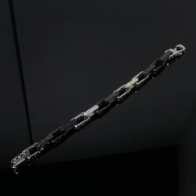 Louis Vuitton Chain Reaction Silver Monogram Pavé Bracelet 2