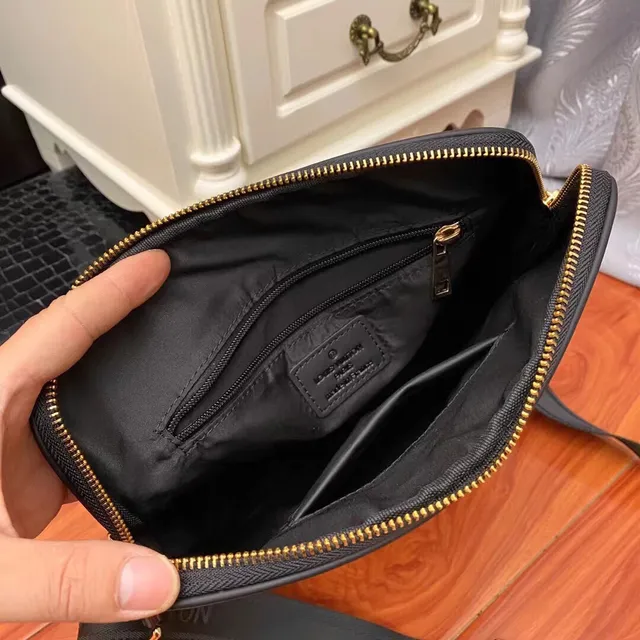 Louis Vuitton Damier Graphite Checkered Canvas Gold Logo Messenger Bag 2