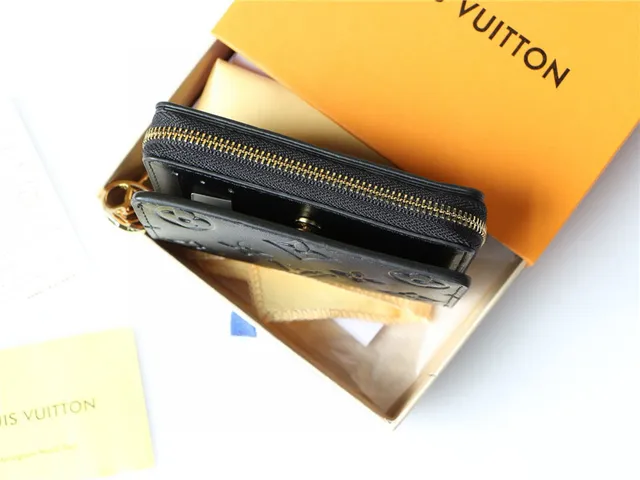 Louis Vuitton Embossed Monogram Beige Short Wallet 4
