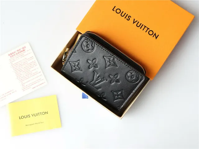 Louis Vuitton Embossed Monogram Beige Short Wallet 7