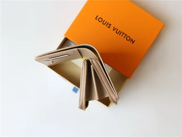 Louis Vuitton Embossed Monogram Beige Short Wallet 13