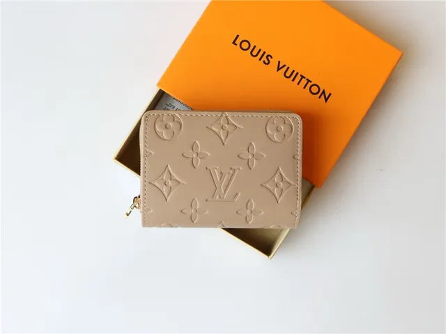 Louis Vuitton Embossed Monogram Beige Short Wallet 18