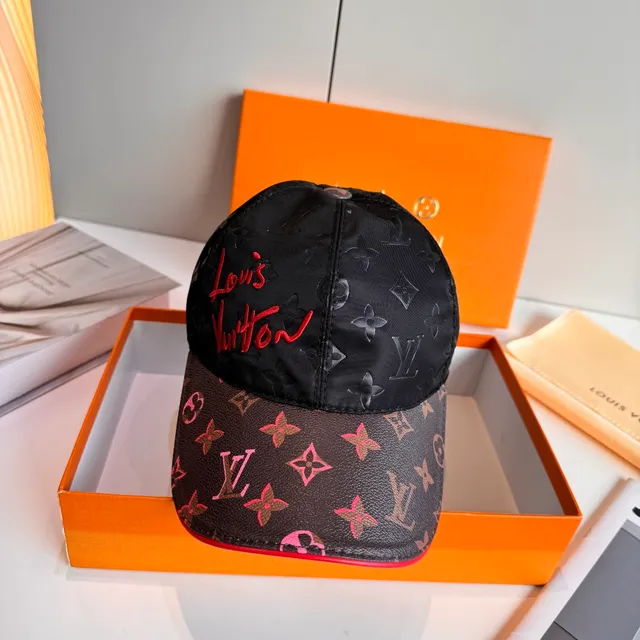 Louis Vuitton Embroidered Script Logo Monogram Canvas Baseball Cap 9