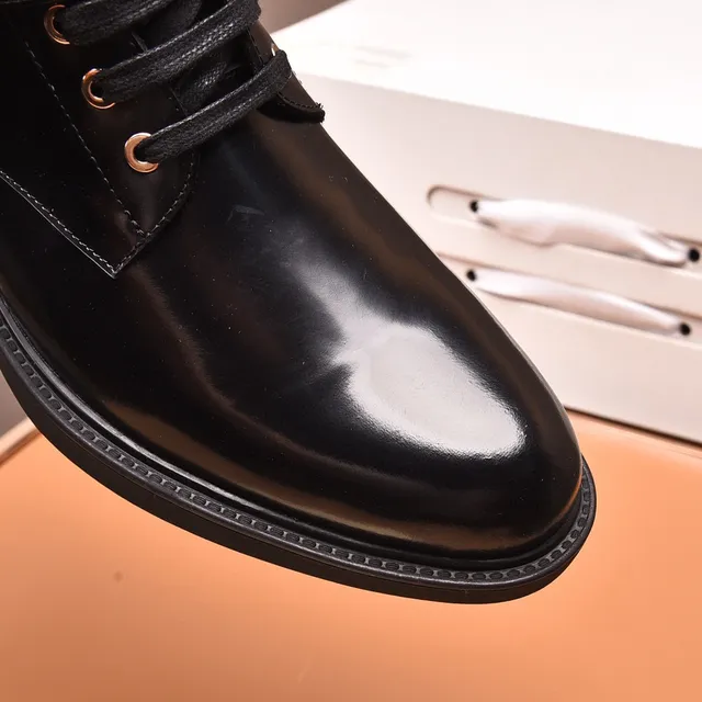 Louis Vuitton Glossy Black Lace-Up Buckle Ankle Boots 3
