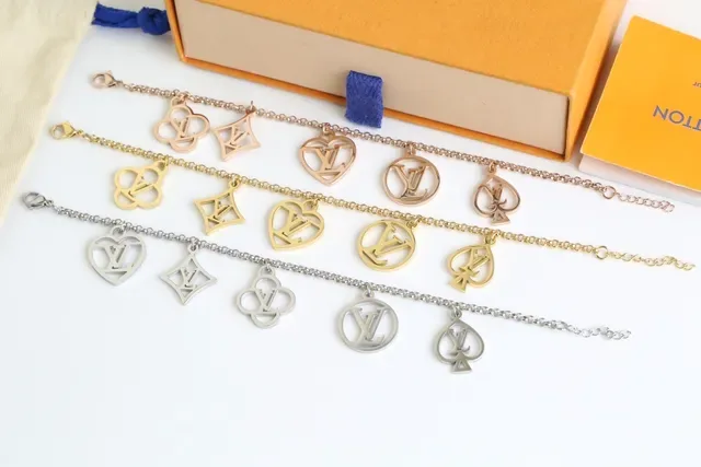 Louis Vuitton Gold Beige Monogram-Cutout Necklace 5