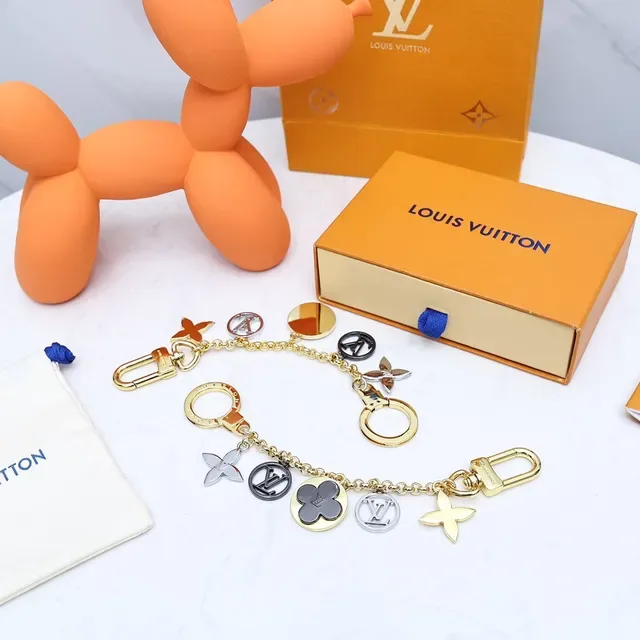 Louis Vuitton Gold Black Metal Multi-Charm Bracelet 3