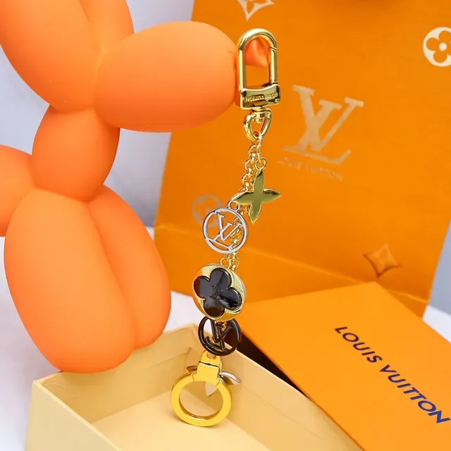 Louis Vuitton Gold Black Metal Multi-Charm Bracelet 6