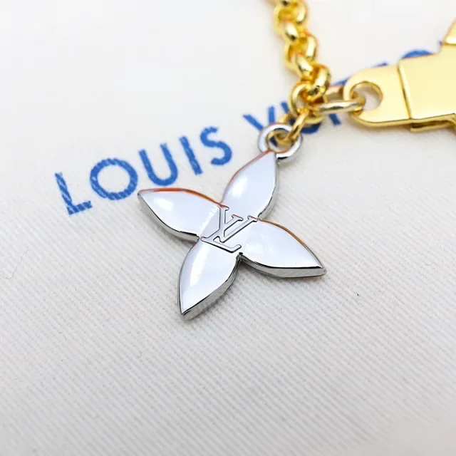 Louis Vuitton Gold Black Metal Multi-Charm Bracelet 7