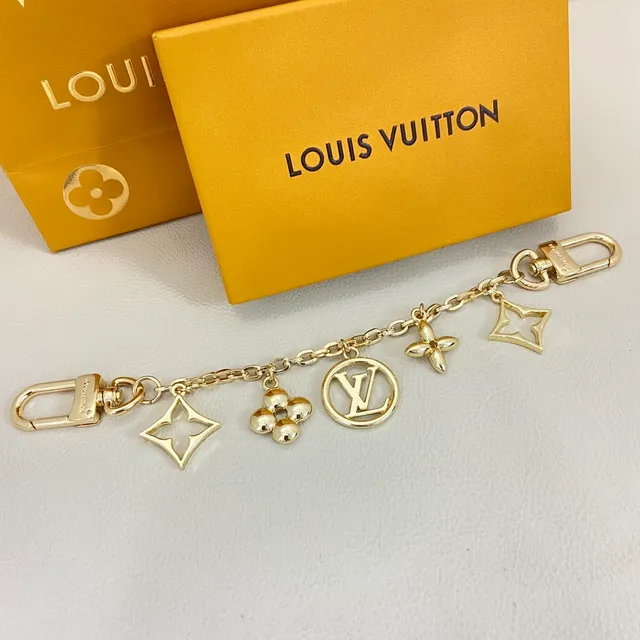 Louis Vuitton Gold Chain Multi-Charm Pendant Bracelet 3