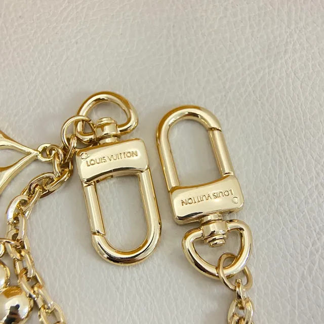Louis Vuitton Gold Chain Multi-Charm Pendant Bracelet 5