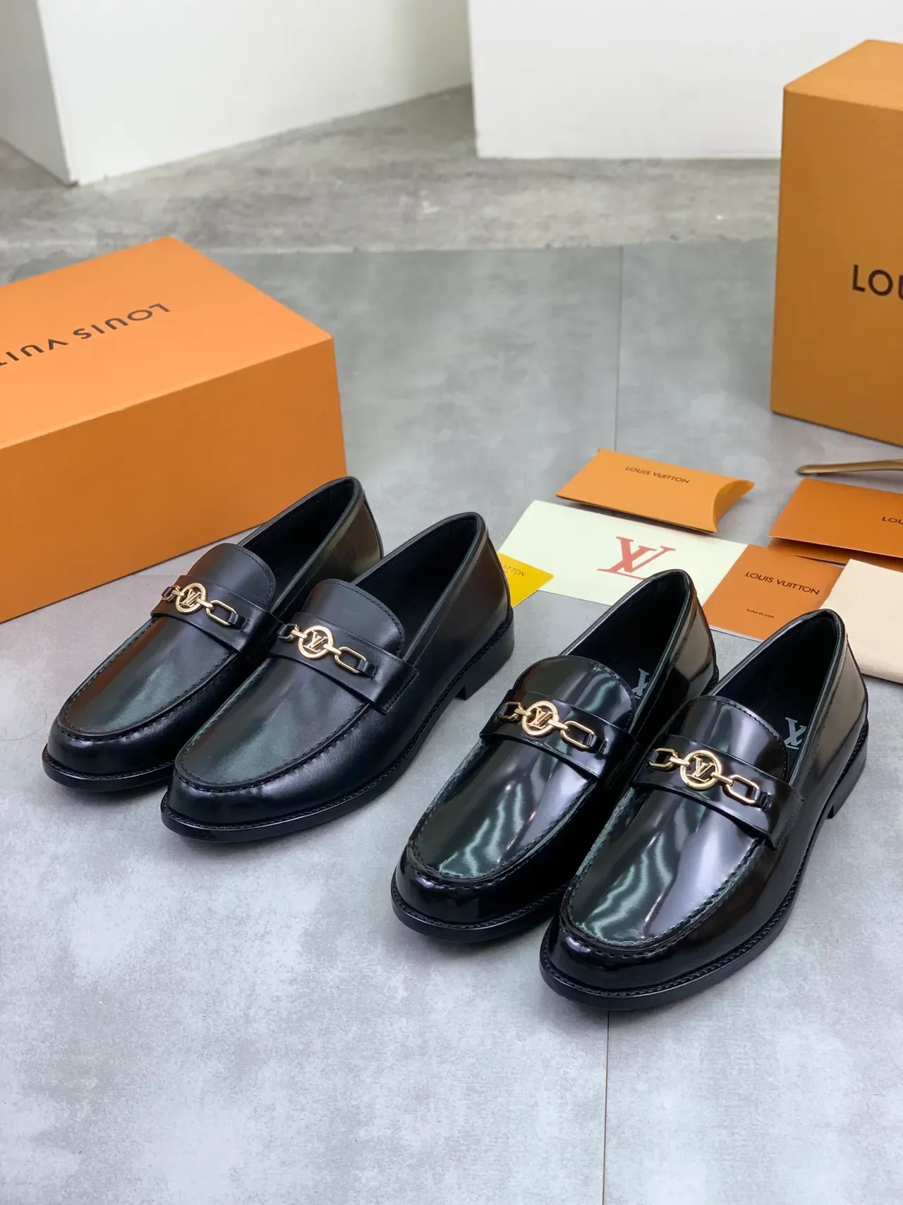 Louis Vuitton Horsebit 1955 Black Leather Loafers 2