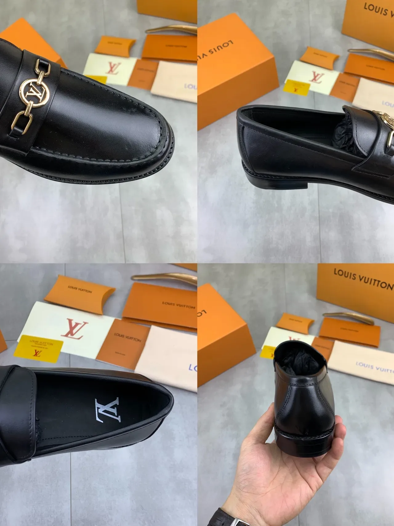 Louis Vuitton Horsebit 1955 Black Leather Loafers 3