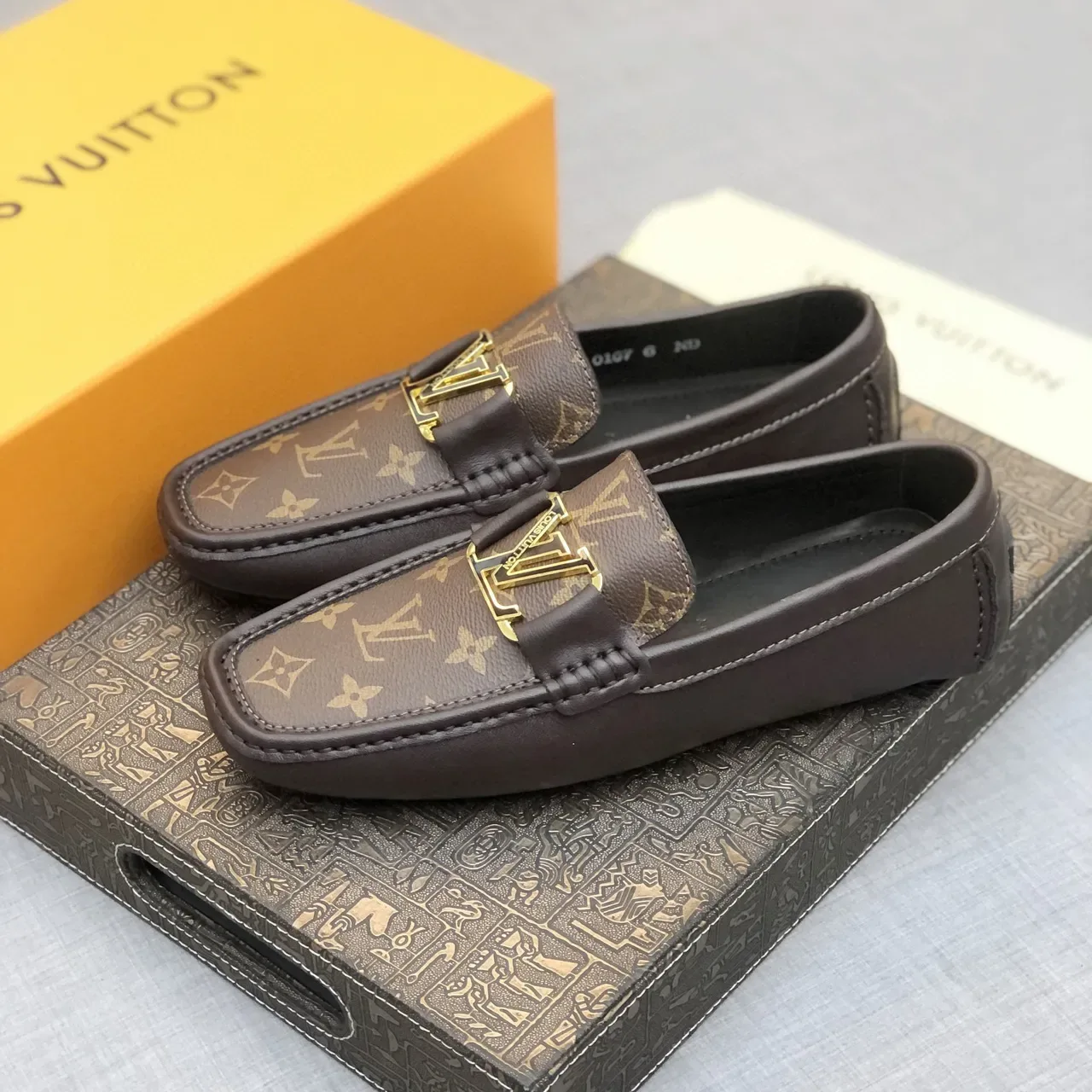Louis Vuitton Horsebit 1955 Brown Monogram Loafers 2