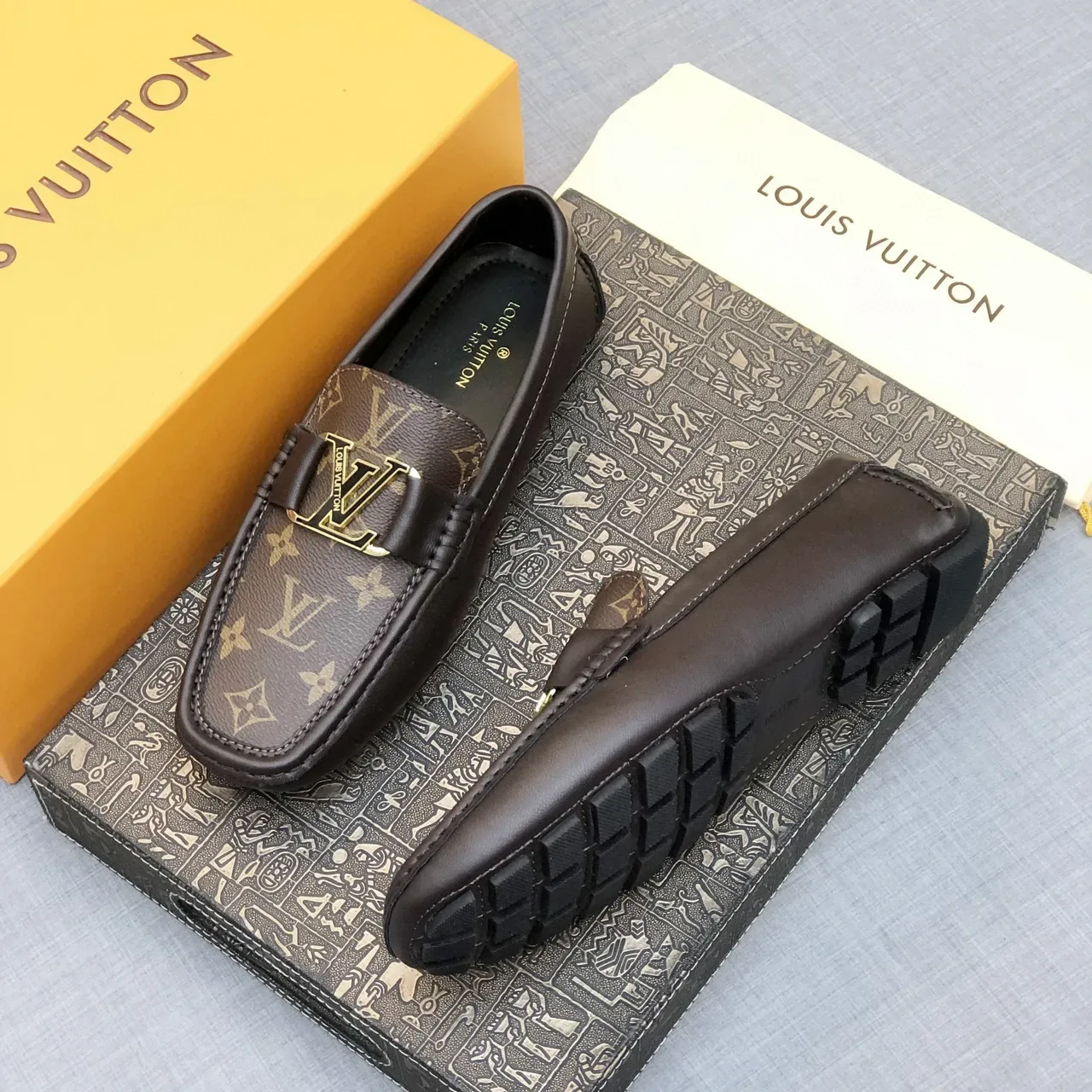 Louis Vuitton Horsebit 1955 Brown Monogram Loafers 3