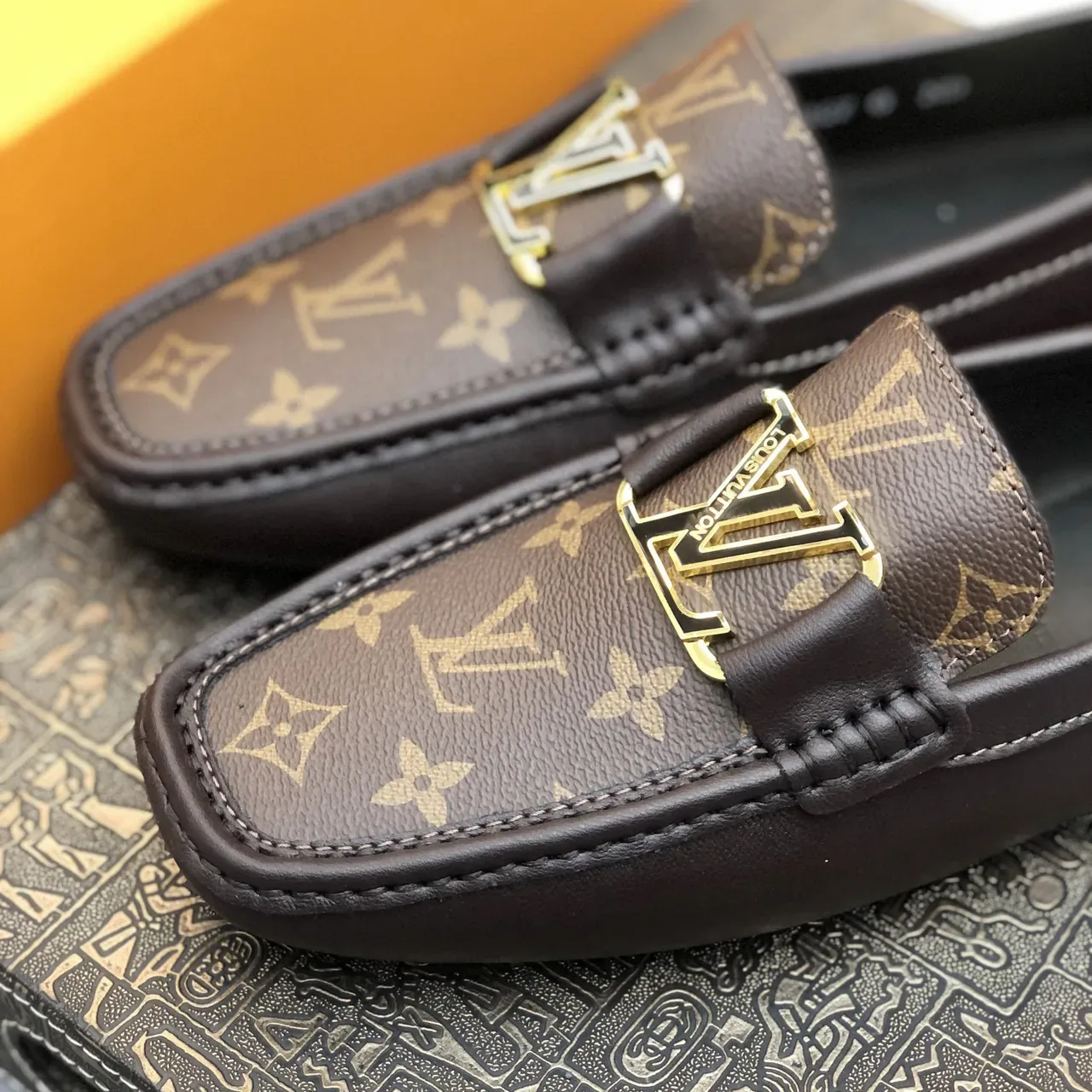 Louis Vuitton Horsebit 1955 Brown Monogram Loafers 5