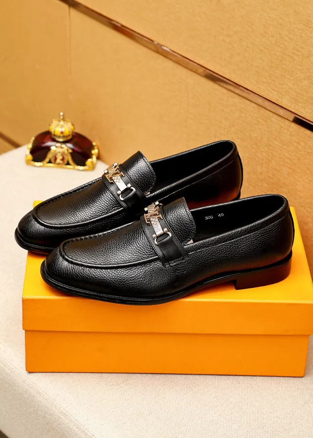 Louis Vuitton Horsebit 1955 mocassim preto couro granulado mocassins 3