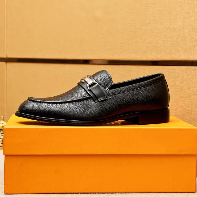 Louis Vuitton Horsebit 1955 mocassim preto couro granulado mocassins 5