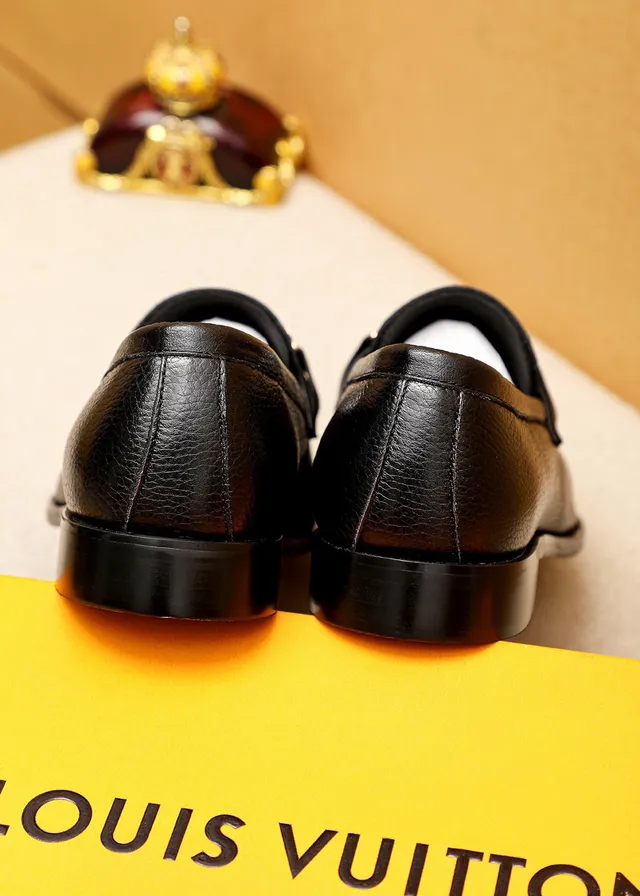 Louis Vuitton Horsebit 1955 mocassim preto couro granulado mocassins 8