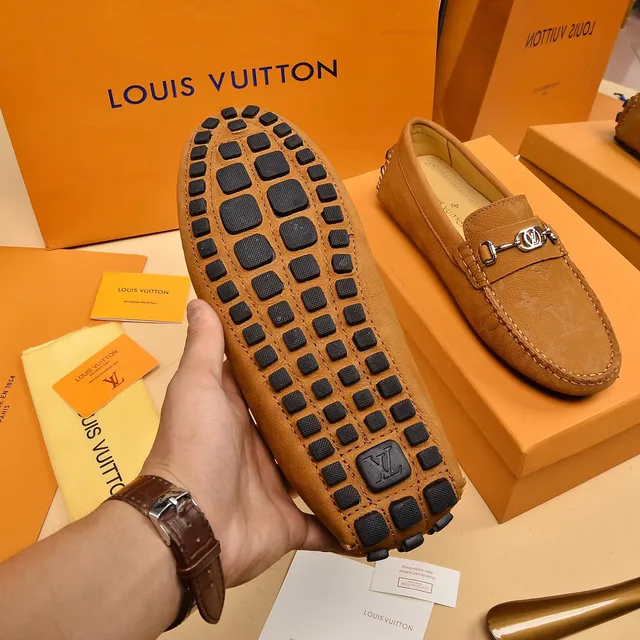 Louis Vuitton Horsebit 1955 Tan Leather Loafers 4