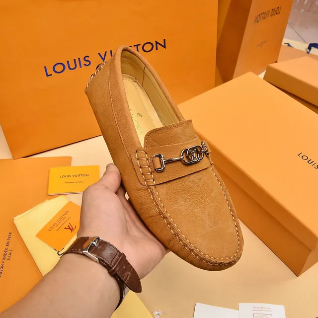 Louis Vuitton Horsebit 1955 Tan Leather Loafers 6