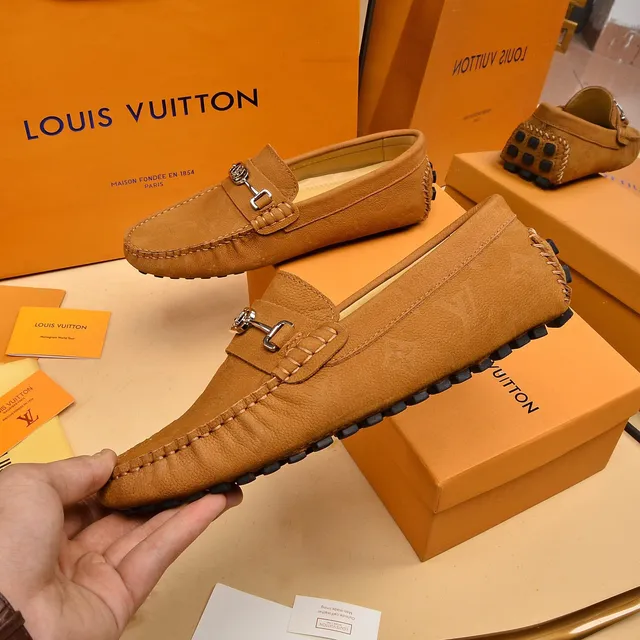 Louis Vuitton Horsebit 1955 Tan Leather Loafers 7