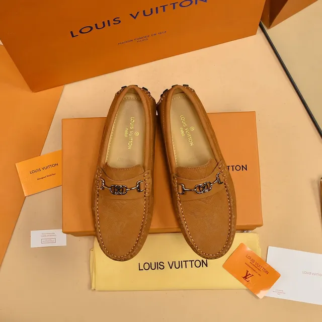 Louis Vuitton Horsebit 1955 Tan Leather Loafers 9
