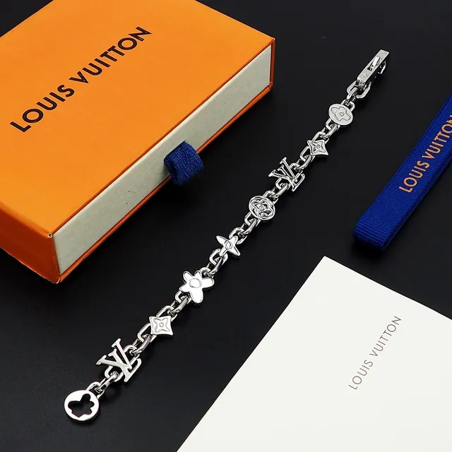 Louis Vuitton Iconic Chain Bracelet Silver and Gold Tone Metal Bracelets 3