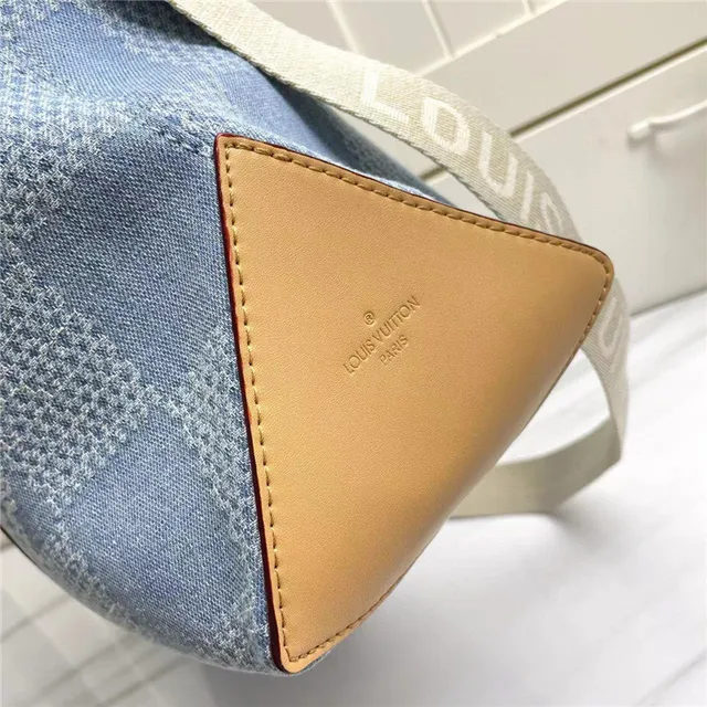 Sac Louis Vuitton Keepall Bandoulière Damier Azur Bleu 6