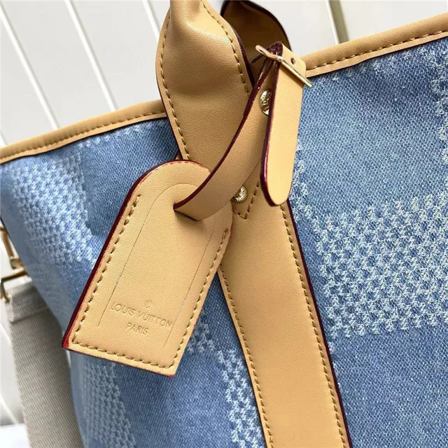 Sac Louis Vuitton Keepall Bandoulière Damier Azur Bleu 9