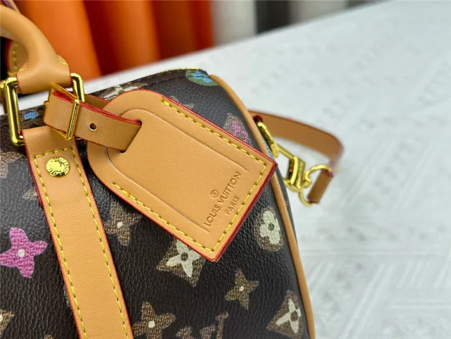 Louis Vuitton Keepall Noir Orange Monogram Canvas Silhouette Baril Sac Boston 23