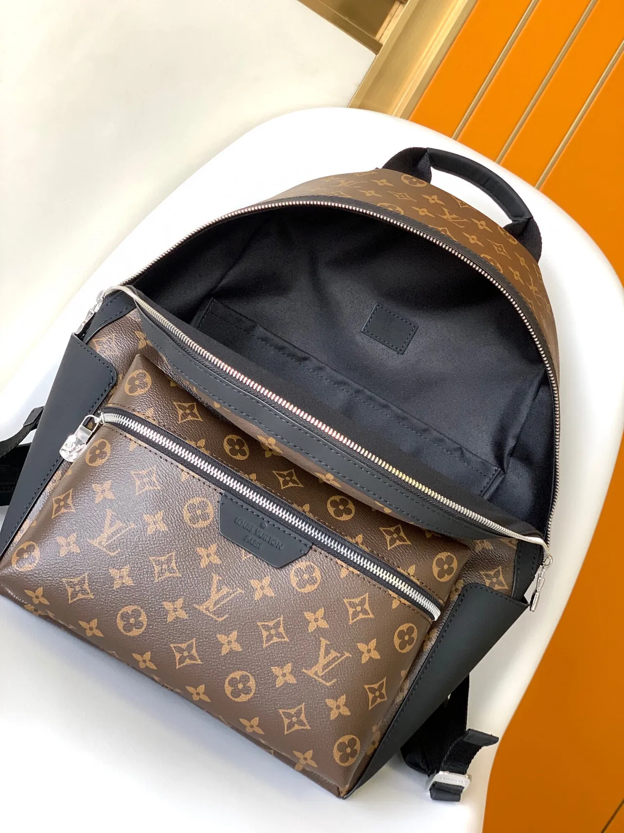 Louis Vuitton Keepall-Style Backpack Brown and Black Monogram Canvas Casual Backpack 6