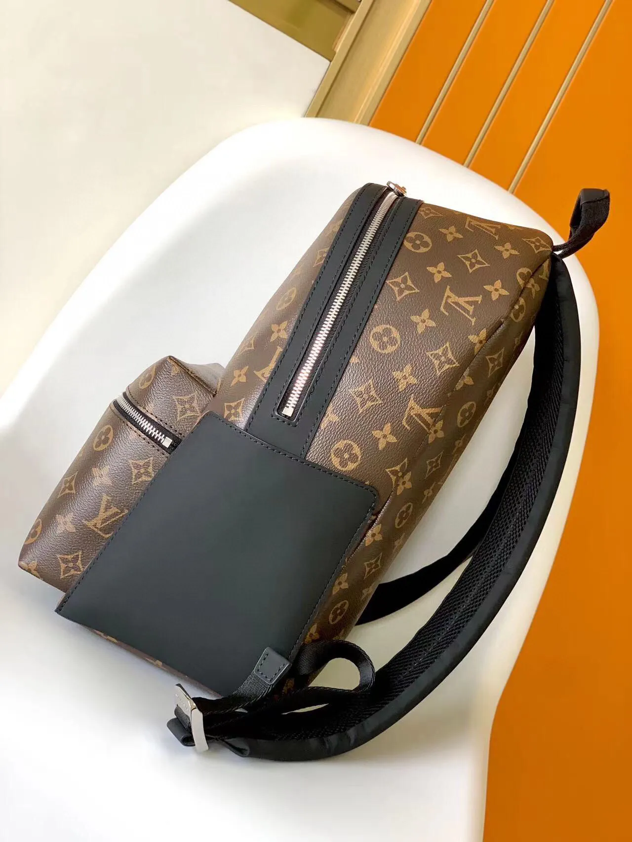 Louis Vuitton Keepall-Style Backpack Brown and Black Monogram Canvas Casual Backpack 8