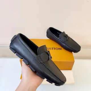Louis Vuitton লোফার কালো পেবল্ড লেদার LV টুইস্ট-লক বাকেল লোফার