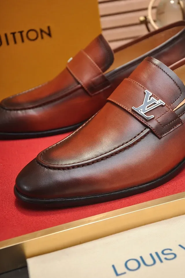 Louis Vuitton Loafer Brown Leather LV Buckle Loafers 2