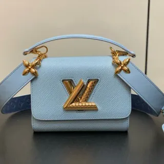 Louis Vuitton Locky BB Light Blue Epi Leather Structured Flap Handbag