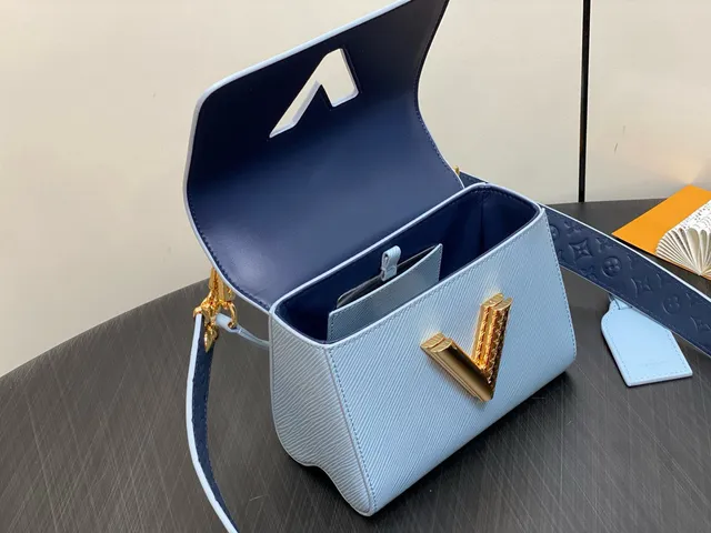 Louis Vuitton Locky BB Light Blue Epi Leather Structured Flap Handbag 3