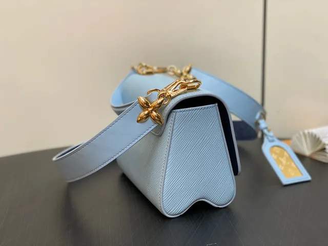 Louis Vuitton Locky BB Light Blue Epi Leather Structured Flap Handbag 4