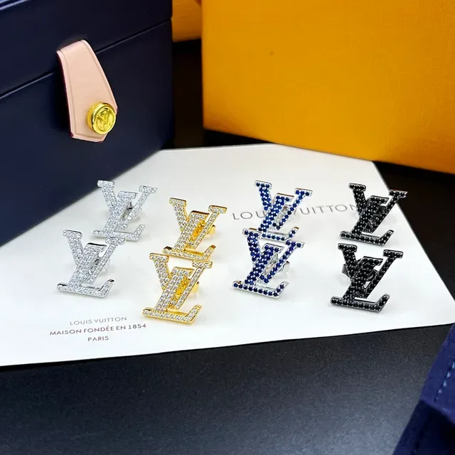 Louis Vuitton LV Iconic Jet Black Pavé Monogram Stud Earrings 3