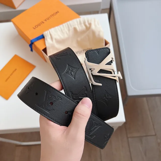 Louis Vuitton LV Initiales Black Leather Belt 5